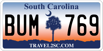 SC license plate BUM769