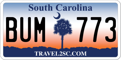 SC license plate BUM773