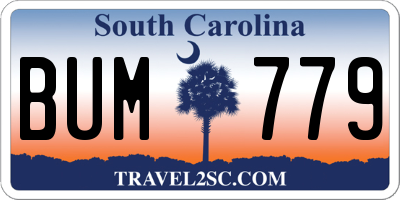 SC license plate BUM779