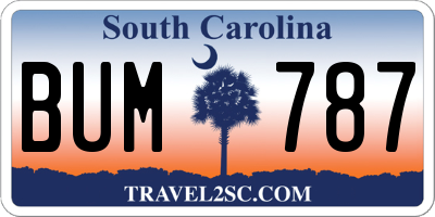 SC license plate BUM787