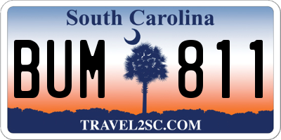 SC license plate BUM811