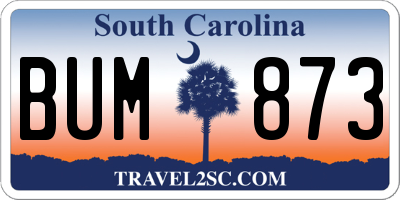 SC license plate BUM873