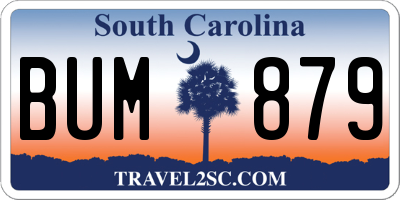 SC license plate BUM879