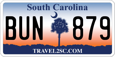 SC license plate BUN879