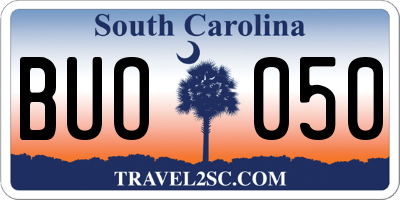 SC license plate BUO050