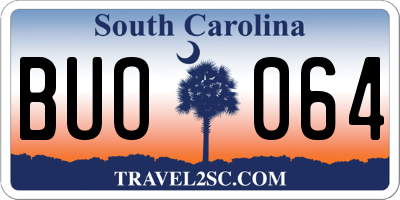 SC license plate BUO064