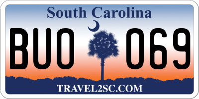 SC license plate BUO069