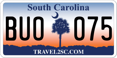 SC license plate BUO075