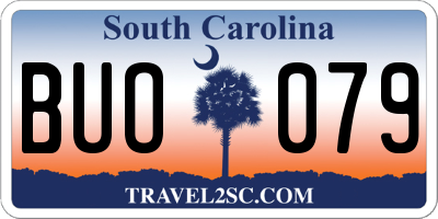 SC license plate BUO079