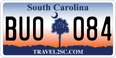 SC license plate BUO084