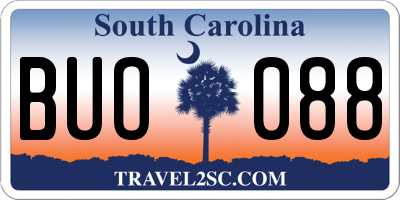 SC license plate BUO088
