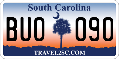 SC license plate BUO090