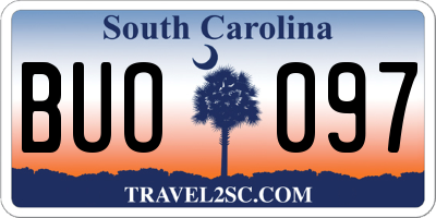 SC license plate BUO097