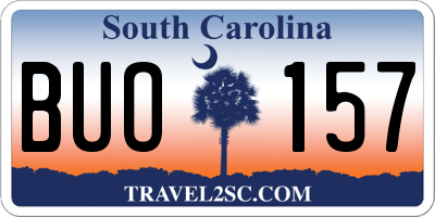 SC license plate BUO157