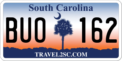 SC license plate BUO162