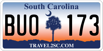SC license plate BUO173