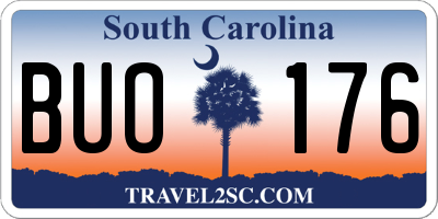 SC license plate BUO176