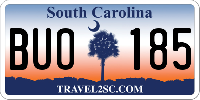 SC license plate BUO185