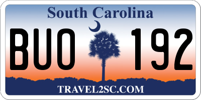 SC license plate BUO192