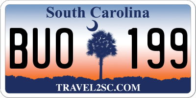 SC license plate BUO199