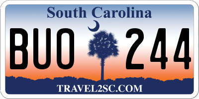 SC license plate BUO244