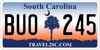 SC license plate BUO245