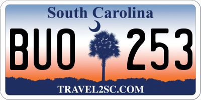 SC license plate BUO253