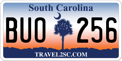 SC license plate BUO256