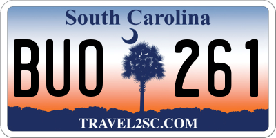 SC license plate BUO261