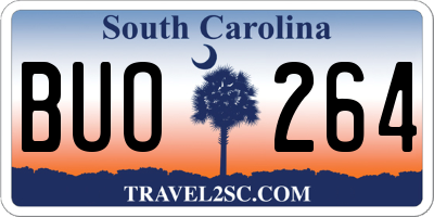 SC license plate BUO264