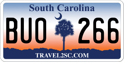 SC license plate BUO266