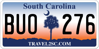 SC license plate BUO276