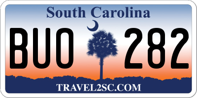 SC license plate BUO282