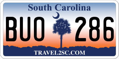 SC license plate BUO286