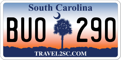 SC license plate BUO290