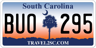 SC license plate BUO295