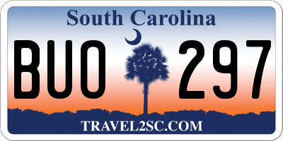 SC license plate BUO297