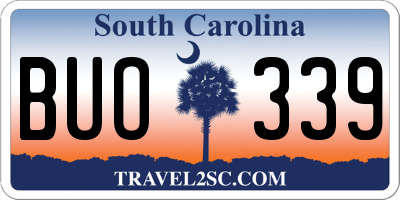 SC license plate BUO339