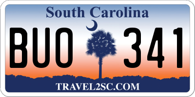 SC license plate BUO341