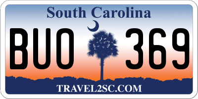 SC license plate BUO369