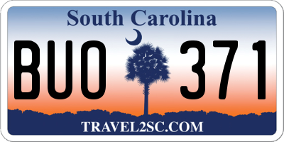 SC license plate BUO371
