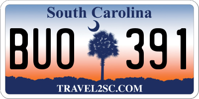 SC license plate BUO391