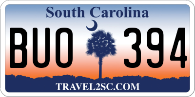 SC license plate BUO394