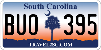 SC license plate BUO395