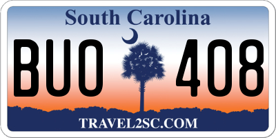 SC license plate BUO408