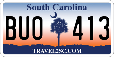 SC license plate BUO413