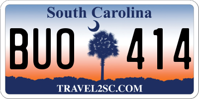 SC license plate BUO414