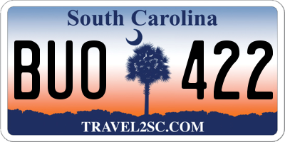 SC license plate BUO422
