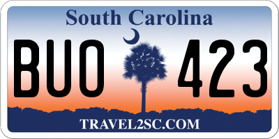 SC license plate BUO423