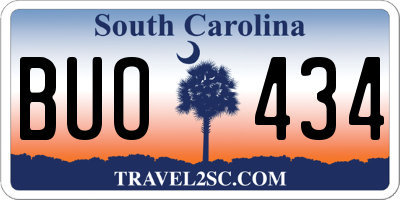 SC license plate BUO434